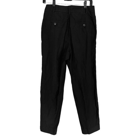 Everlane The Poplin Pleated Taper Pant in Black Size 6 - Picture 6 of 9